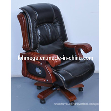 Luxury Thick Pad Swivel Executive Chair/Solid Wood Board Room Chair (FOH-1235)